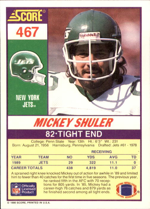 1990 Score Football "Main Set" Cards #441 to #660 Rookies and Veterans - Picture 53 of 427