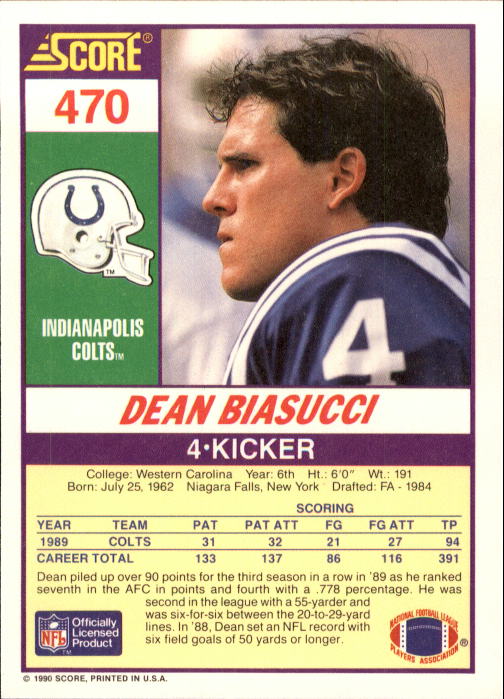 1990 Score Football "Main Set" Cards #441 to #660 Rookies and Veterans - Picture 59 of 427