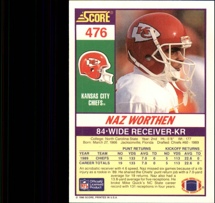 1990 Score Football "Main Set" Cards #441 to #660 Rookies and Veterans - Picture 71 of 427