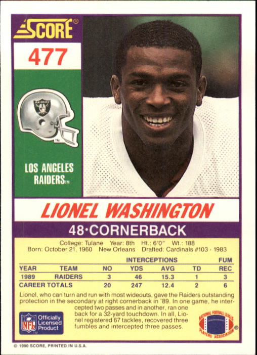 1990 Score Football "Main Set" Cards #441 to #660 Rookies and Veterans - Picture 73 of 427