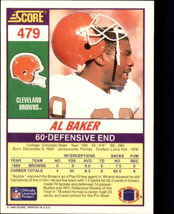 1990 Score Football "Main Set" Cards #441 to #660 Rookies and Veterans - Picture 75 of 427