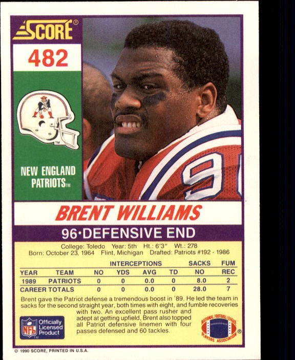 1990 Score Football "Main Set" Cards #441 to #660 Rookies and Veterans - Picture 81 of 427