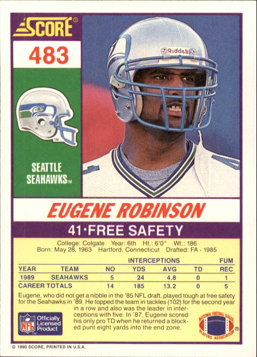 1990 Score Football "Main Set" Cards #441 to #660 Rookies and Veterans - Picture 83 of 427