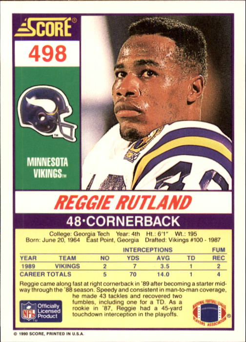 1990 Score Football "Main Set" Cards #441 to #660 Rookies and Veterans - Picture 113 of 427