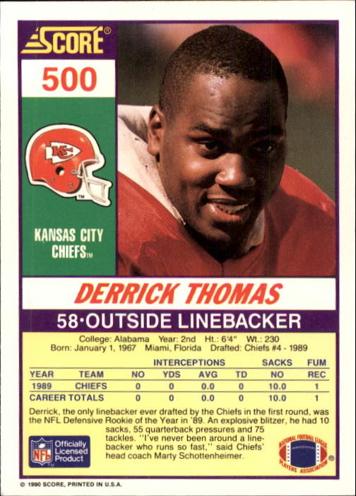 1990 Score Football "Main Set" Cards #441 to #660 Rookies and Veterans - Picture 117 of 427
