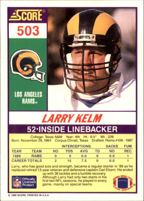 1990 Score Football "Main Set" Cards #441 to #660 Rookies and Veterans - Picture 123 of 427