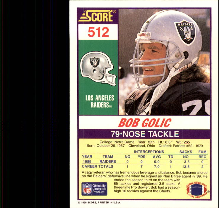 1990 Score Football "Main Set" Cards #441 to #660 Rookies and Veterans - Picture 139 of 427