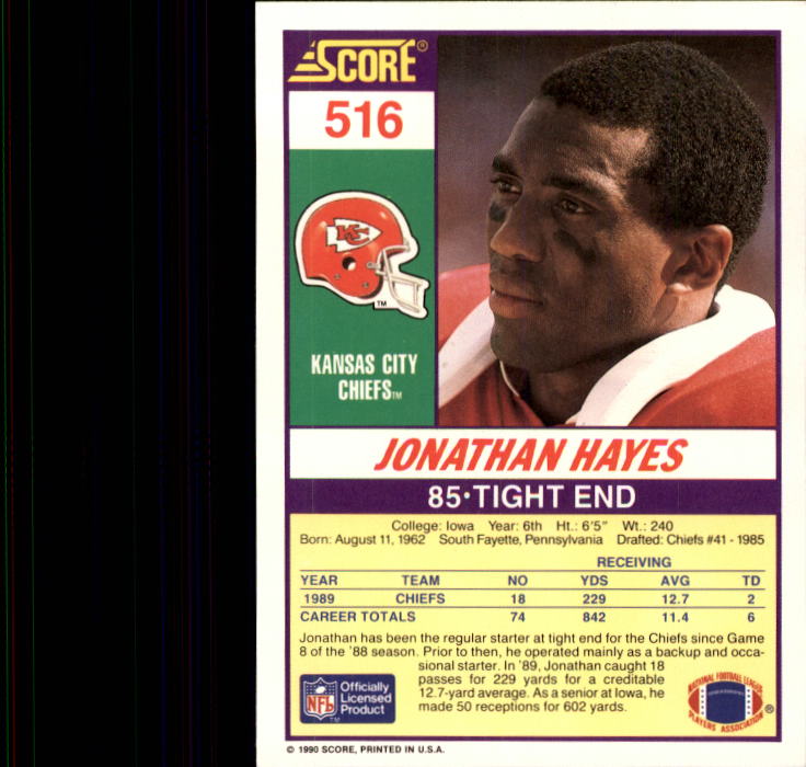 1990 Score Football "Main Set" Cards #441 to #660 Rookies and Veterans - Picture 147 of 427
