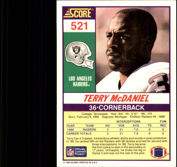 1990 Score Football "Main Set" Cards #441 to #660 Rookies and Veterans - Picture 157 of 427