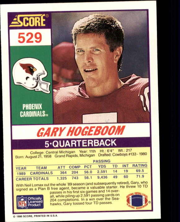 1990 Score Football "Main Set" Cards #441 to #660 Rookies and Veterans - Picture 173 of 427