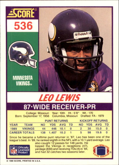 1990 Score Football "Main Set" Cards #441 to #660 Rookies and Veterans - Picture 187 of 427