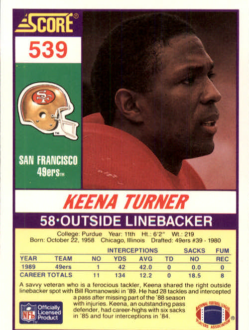 1990 Score Football "Main Set" Cards #441 to #660 Rookies and Veterans - Picture 191 of 427