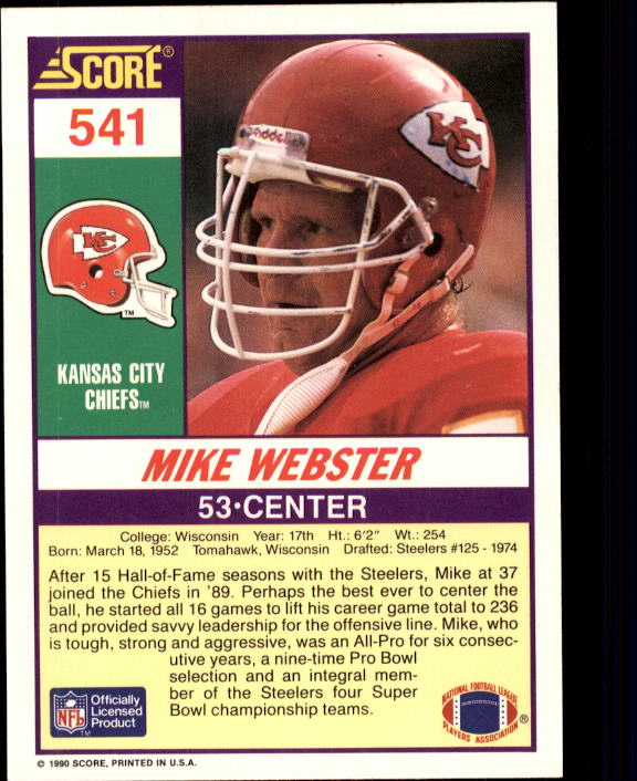 1990 Score Football "Main Set" Cards #441 to #660 Rookies and Veterans - Picture 195 of 427