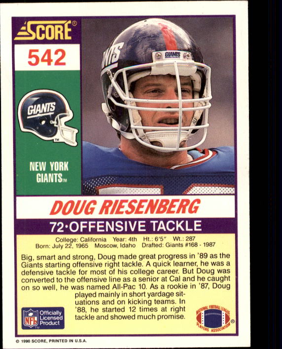 1990 Score Football "Main Set" Cards #441 to #660 Rookies and Veterans - Picture 197 of 427