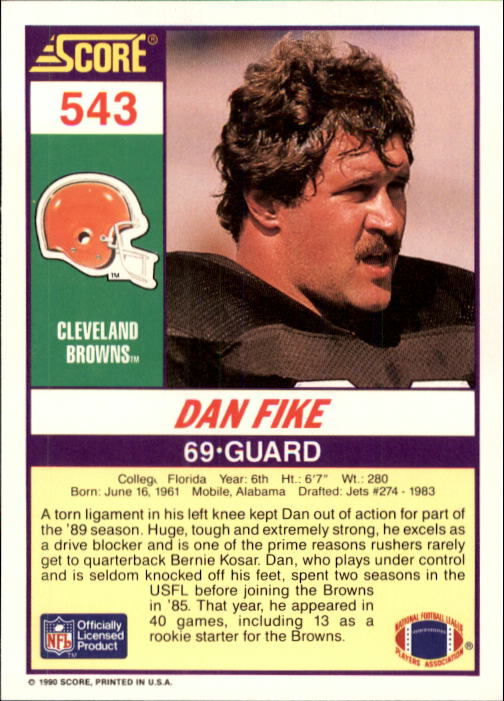 1990 Score Football "Main Set" Cards #441 to #660 Rookies and Veterans - Picture 199 of 427