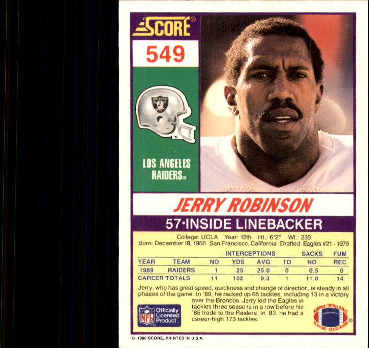 1990 Score Football "Main Set" Cards #441 to #660 Rookies and Veterans - Picture 211 of 427
