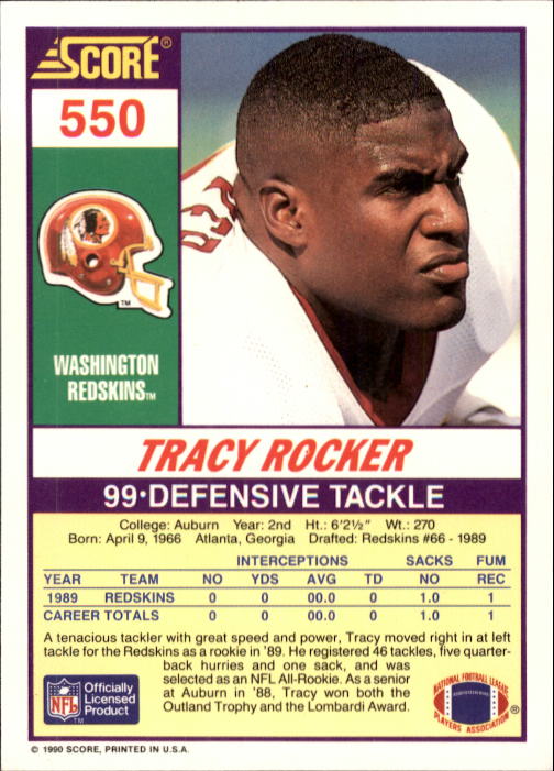 1990 Score Football "Main Set" Cards #441 to #660 Rookies and Veterans - Picture 213 of 427