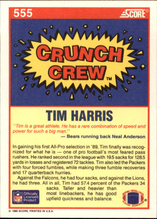 1990 Score Football "Main Set" Cards #441 to #660 Rookies and Veterans - Picture 223 of 427