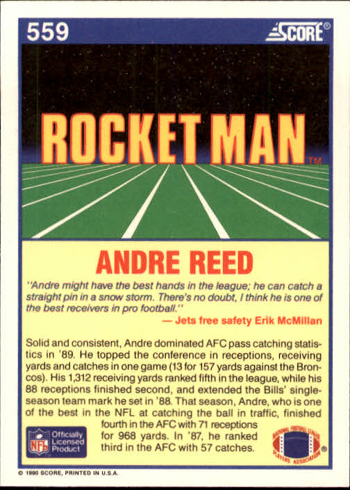 1990 Score Football "Main Set" Cards #441 to #660 Rookies and Veterans - Picture 231 of 427
