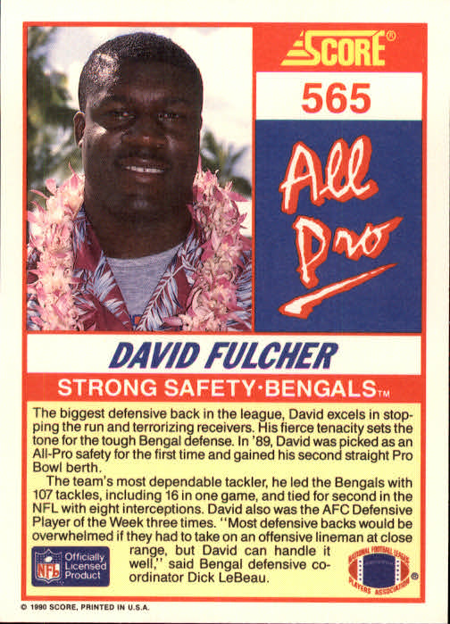 1990 Score Football "Main Set" Cards #441 to #660 Rookies and Veterans - Picture 243 of 427