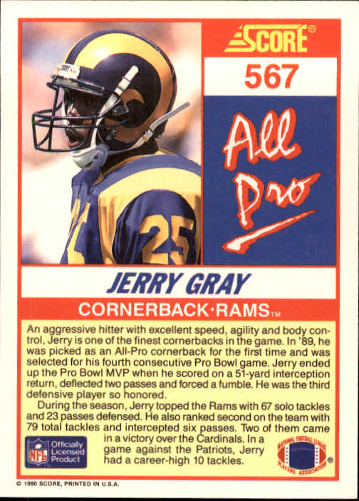 1990 Score Football "Main Set" Cards #441 to #660 Rookies and Veterans - Picture 247 of 427