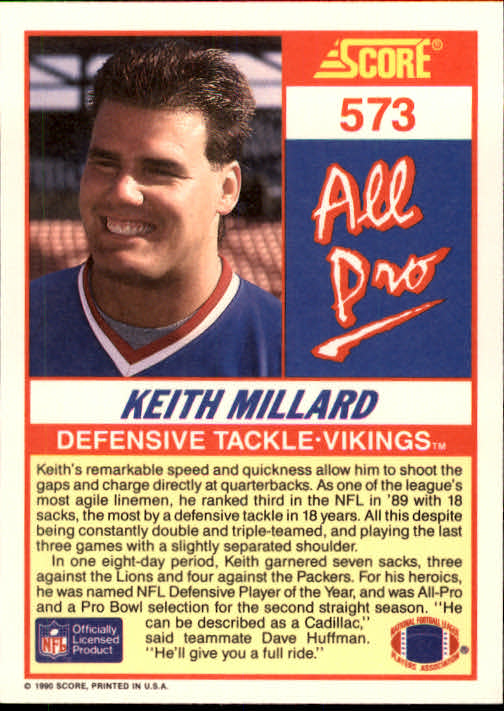 1990 Score Football "Main Set" Cards #441 to #660 Rookies and Veterans - Picture 259 of 427