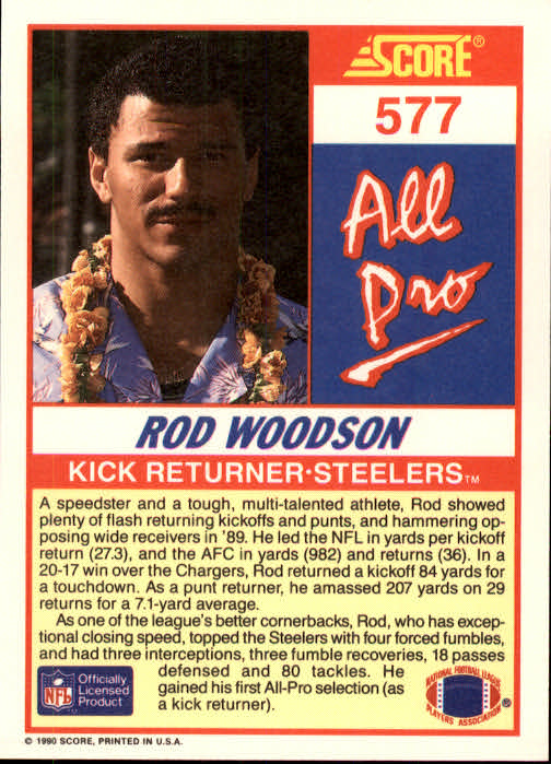 1990 Score Football "Main Set" Cards #441 to #660 Rookies and Veterans - Picture 267 of 427