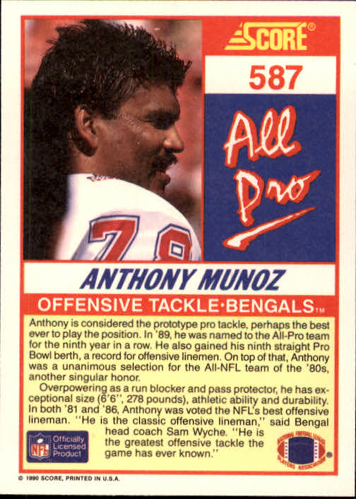 1990 Score Football "Main Set" Cards #441 to #660 Rookies and Veterans - Picture 287 of 427