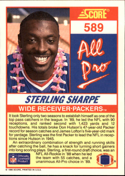 1990 Score Football "Main Set" Cards #441 to #660 Rookies and Veterans - Picture 291 of 427