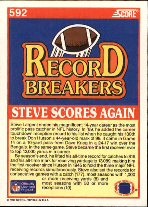 1990 Score Football "Main Set" Cards #441 to #660 Rookies and Veterans - Picture 297 of 427