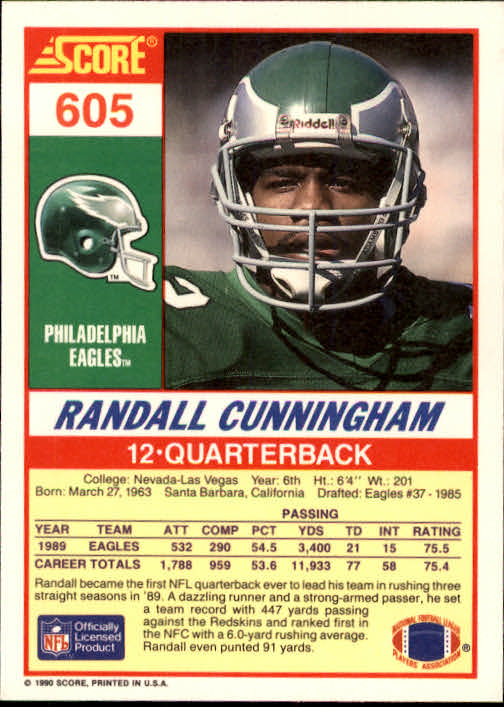 1990 Score Football "Main Set" Cards #441 to #660 Rookies and Veterans - Picture 319 of 427
