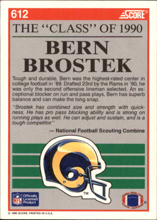 1990 Score Football "Main Set" Cards #441 to #660 Rookies and Veterans - Picture 333 of 427