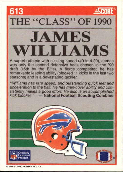 1990 Score Football "Main Set" Cards #441 to #660 Rookies and Veterans - Picture 335 of 427