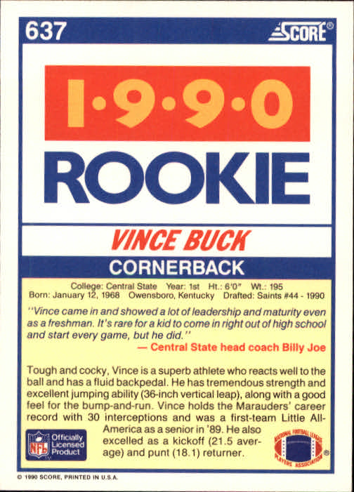1990 Score Football "Main Set" Cards #441 to #660 Rookies and Veterans - Picture 381 of 427