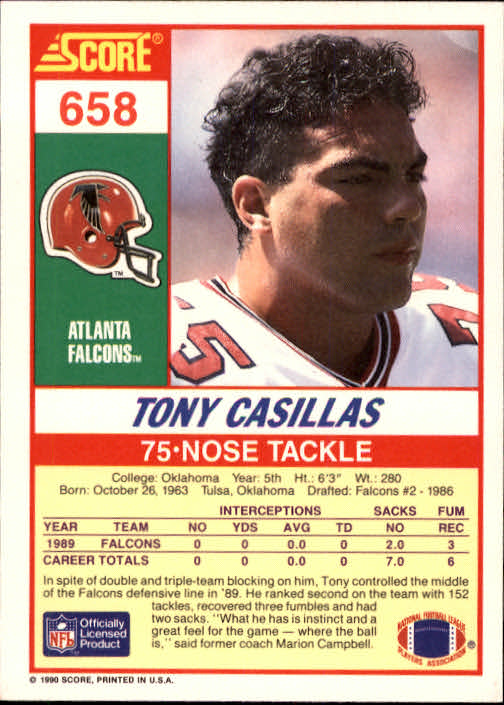 1990 Score Football "Main Set" Cards #441 to #660 Rookies and Veterans - Picture 423 of 427