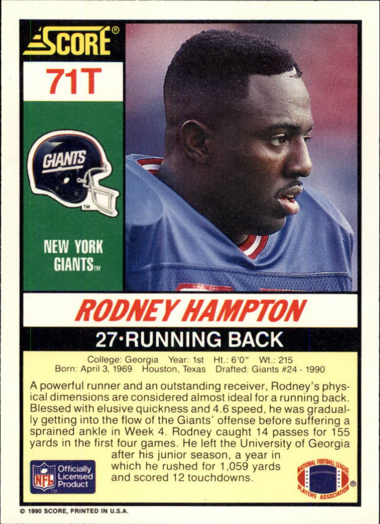1990 Score Supplemental Football Card Pick EBay 1990 Score Supplemental Football Card Pick EBay