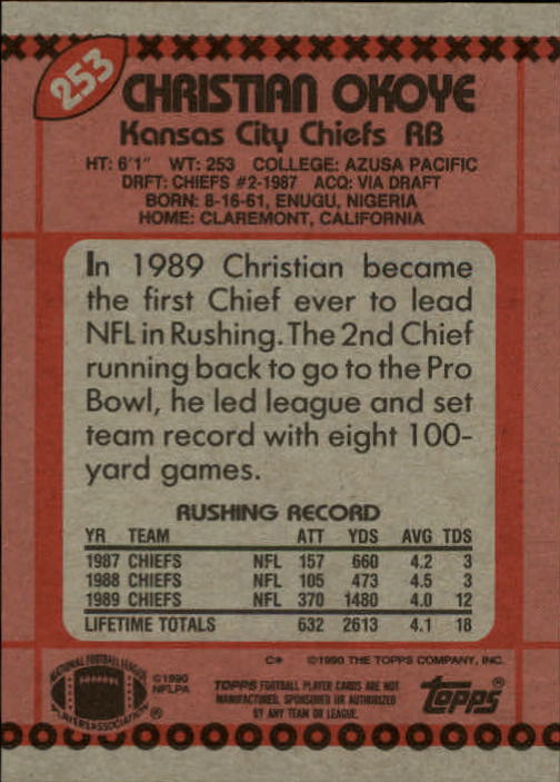 1990 Topps Football "Main Set" Cards #201 to #400 Rookies and Veterans - Picture 103 of 389