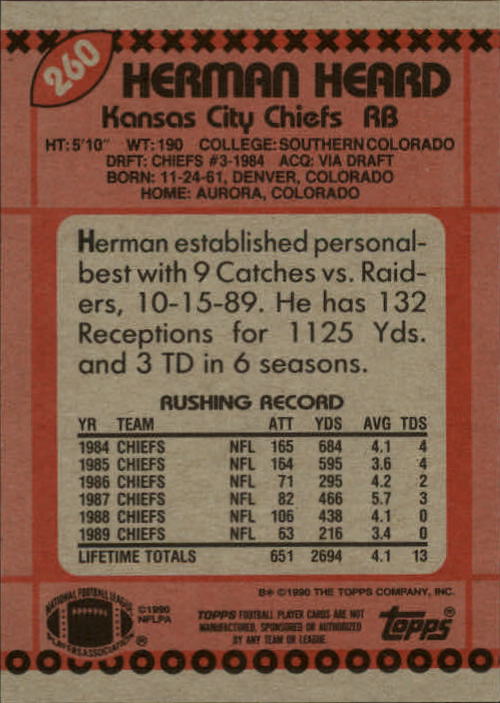 1990 Topps Football "Main Set" Cards #201 to #400 Rookies and Veterans - Picture 117 of 389