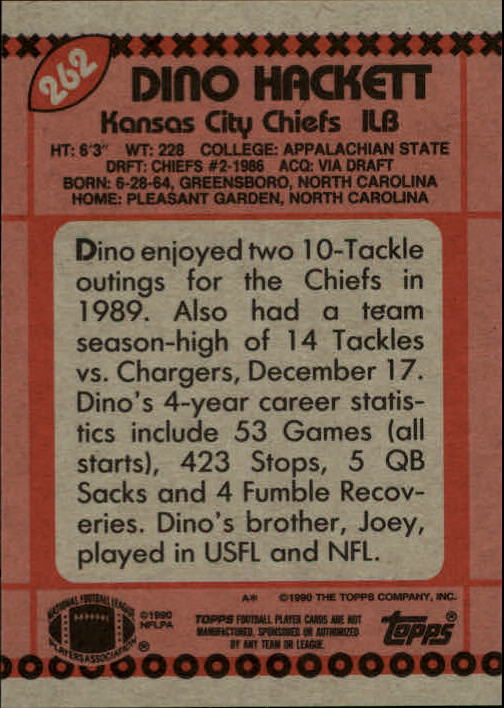 1990 Topps Football "Main Set" Cards #201 to #400 Rookies and Veterans - Picture 121 of 389