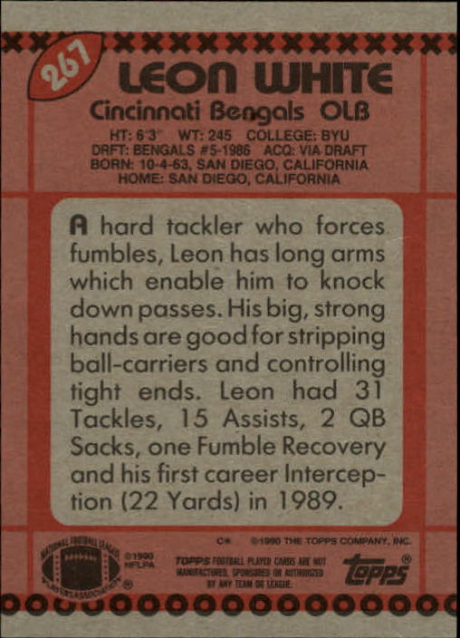 1990 Topps Football "Main Set" Cards #201 to #400 Rookies and Veterans - Picture 131 of 389