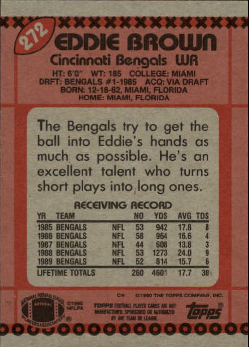 1990 Topps Football "Main Set" Cards #201 to #400 Rookies and Veterans - Picture 141 of 389