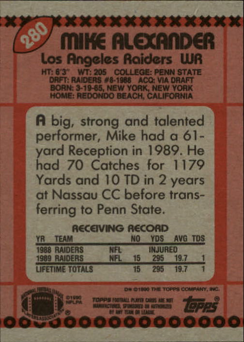 1990 Topps Football "Main Set" Cards #201 to #400 Rookies and Veterans - Picture 157 of 389