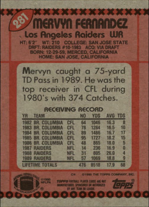 1990 Topps Football "Main Set" Cards #201 to #400 Rookies and Veterans - Picture 159 of 389