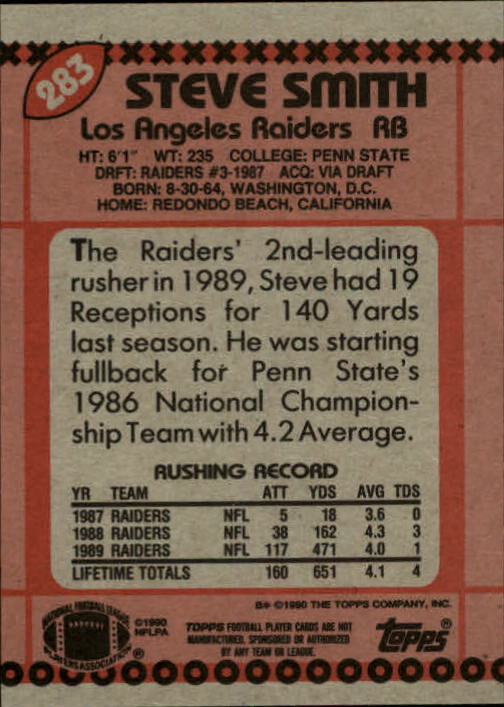 1990 Topps Football "Main Set" Cards #201 to #400 Rookies and Veterans - Picture 163 of 389