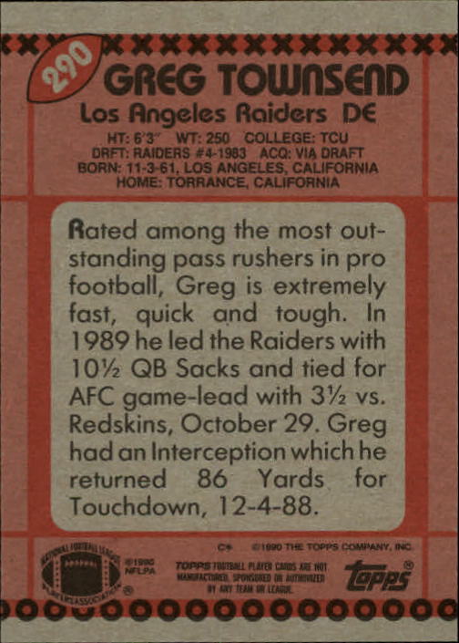 1990 Topps Football "Main Set" Cards #201 to #400 Rookies and Veterans - Picture 175 of 389
