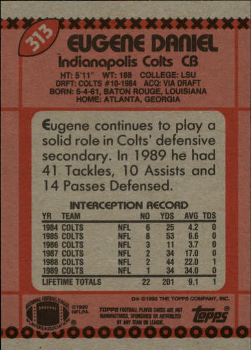 1990 Topps Football "Main Set" Cards #201 to #400 Rookies and Veterans - Picture 221 of 389