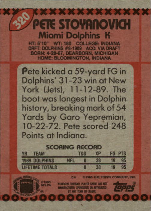 1990 Topps Football "Main Set" Cards #201 to #400 Rookies and Veterans - Picture 235 of 389