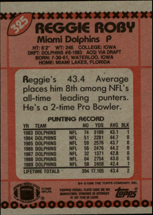 1990 Topps Football "Main Set" Cards #201 to #400 Rookies and Veterans - Picture 245 of 389