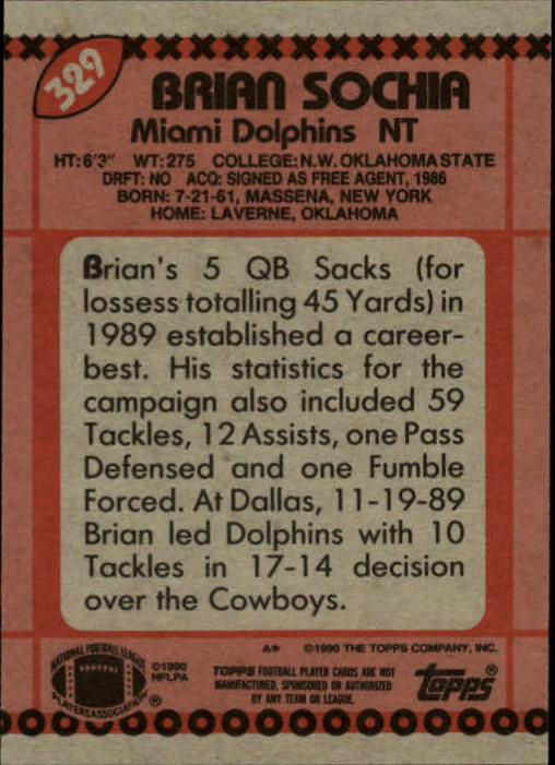 1990 Topps Football "Main Set" Cards #201 to #400 Rookies and Veterans - Picture 253 of 389