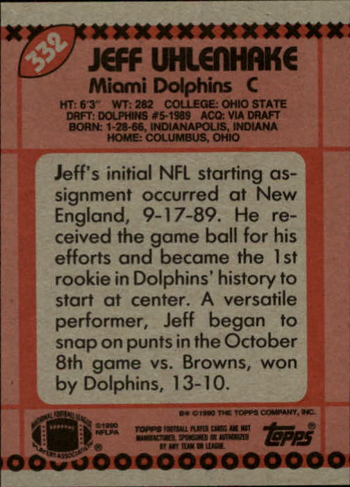 1990 Topps Football "Main Set" Cards #201 to #400 Rookies and Veterans - Picture 259 of 389